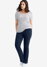 Knit Bootcut Leggings, NAVY, hi-res image number null