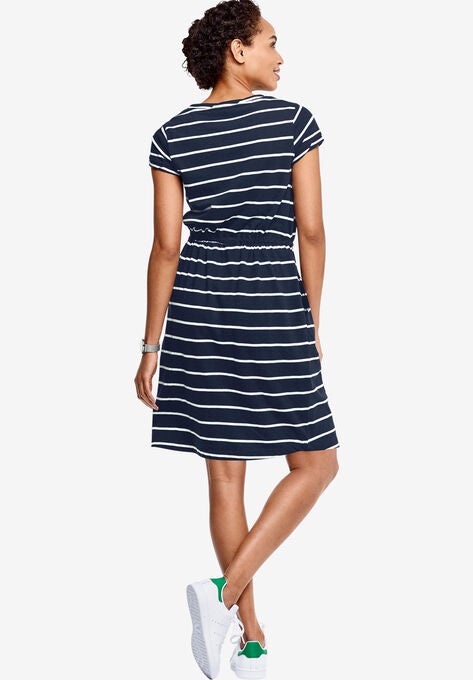 Knit Drawstring Dress, , on-hover image number null