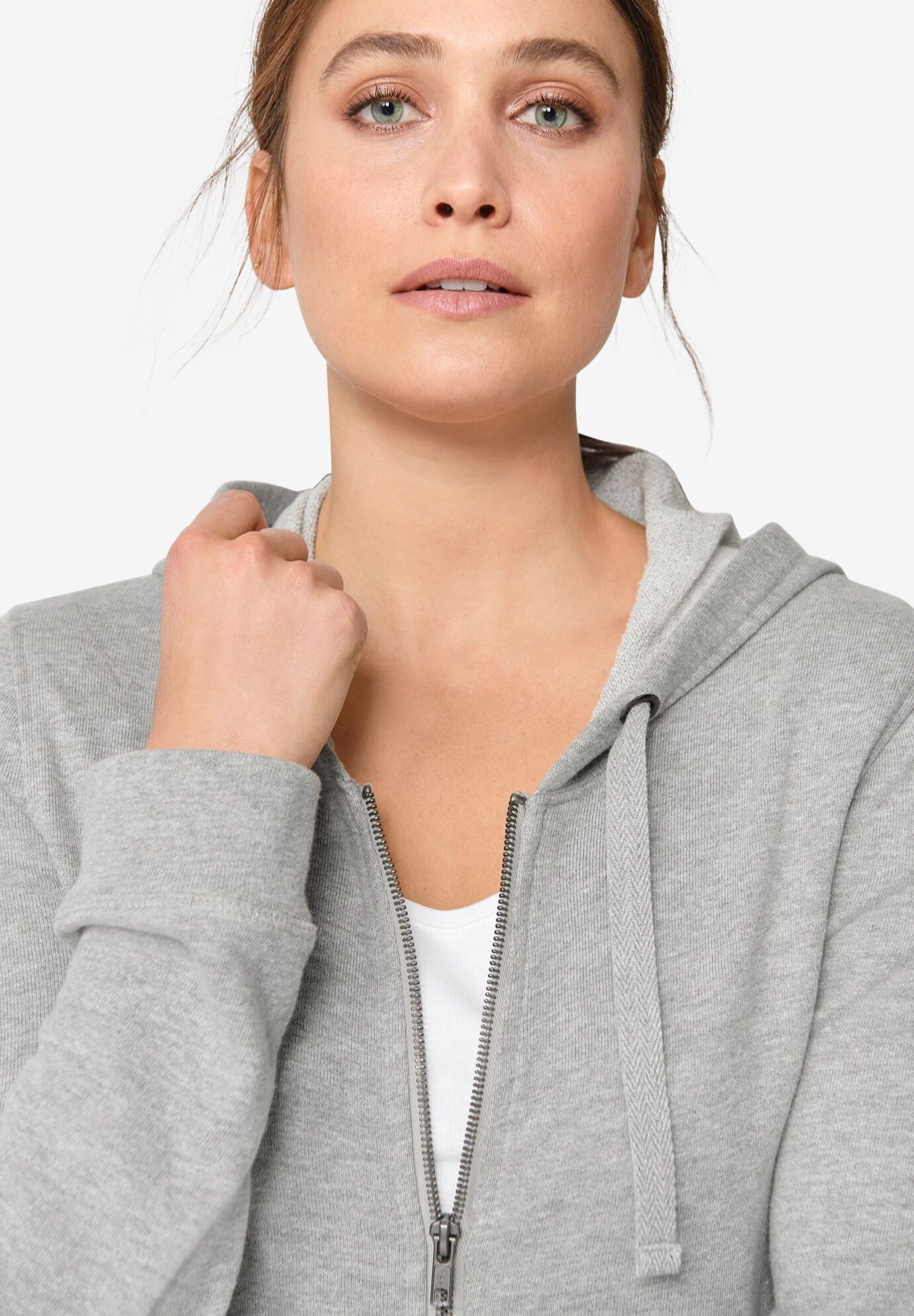 Long zip outlet front hoodie