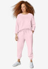Boxy Fleece Sweatshirt, MISTY ROSE, hi-res image number null
