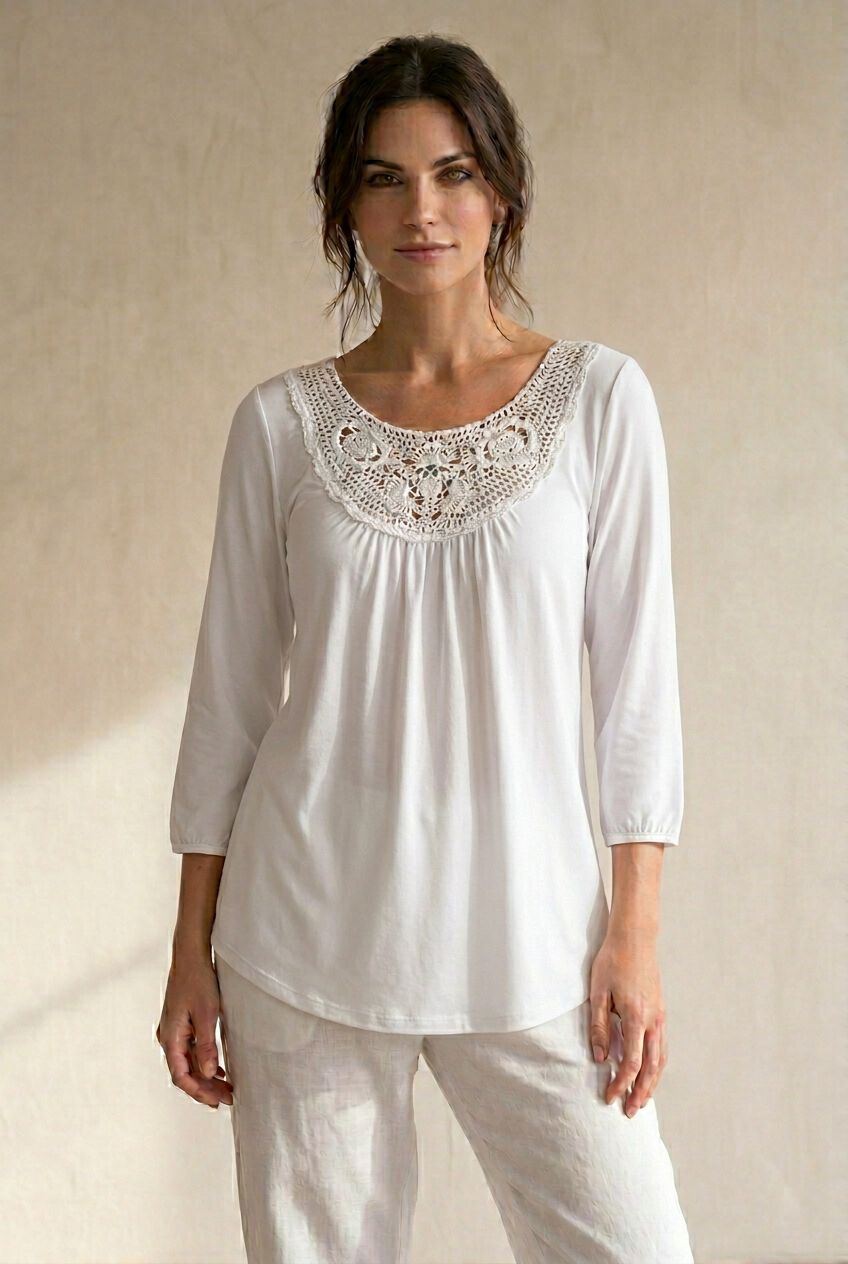 Crochet Trim Tunic