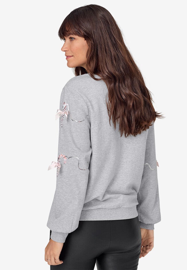 Candy Cane Sweatshirt, , on-hover image number 1