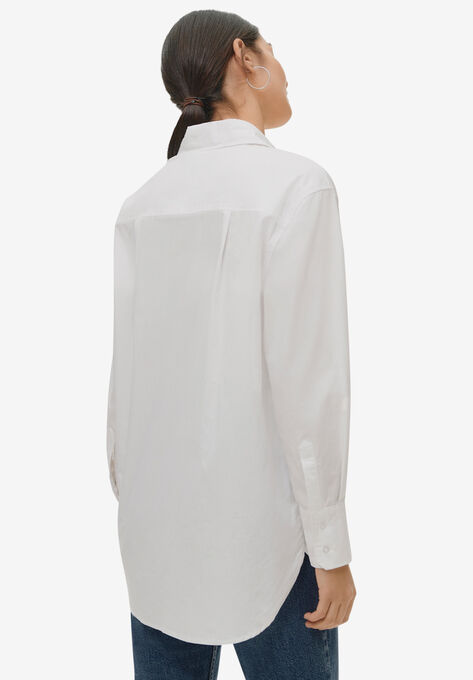 Oversized Shirt With Chest Pocket, , on-hover image number null
