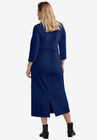 3/4 Sleeve Knit Maxi Dress by ellos®, , on-hover image number null