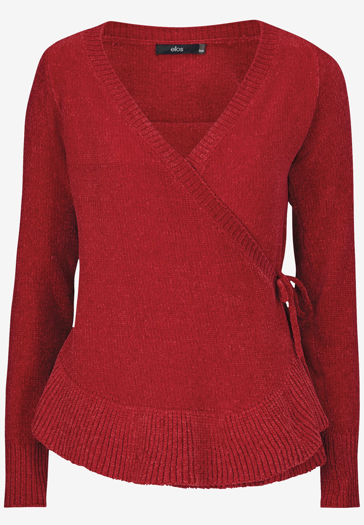 chenille wrap sweater
