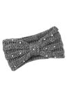 Cable Knit Pearl Trim Headband, MEDIUM HEATHER GREY, hi-res image number null