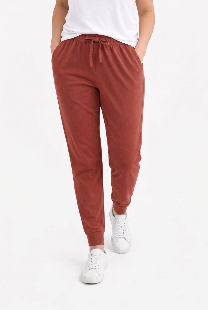 French Terry Drawstring Elastic Waistband Jogger