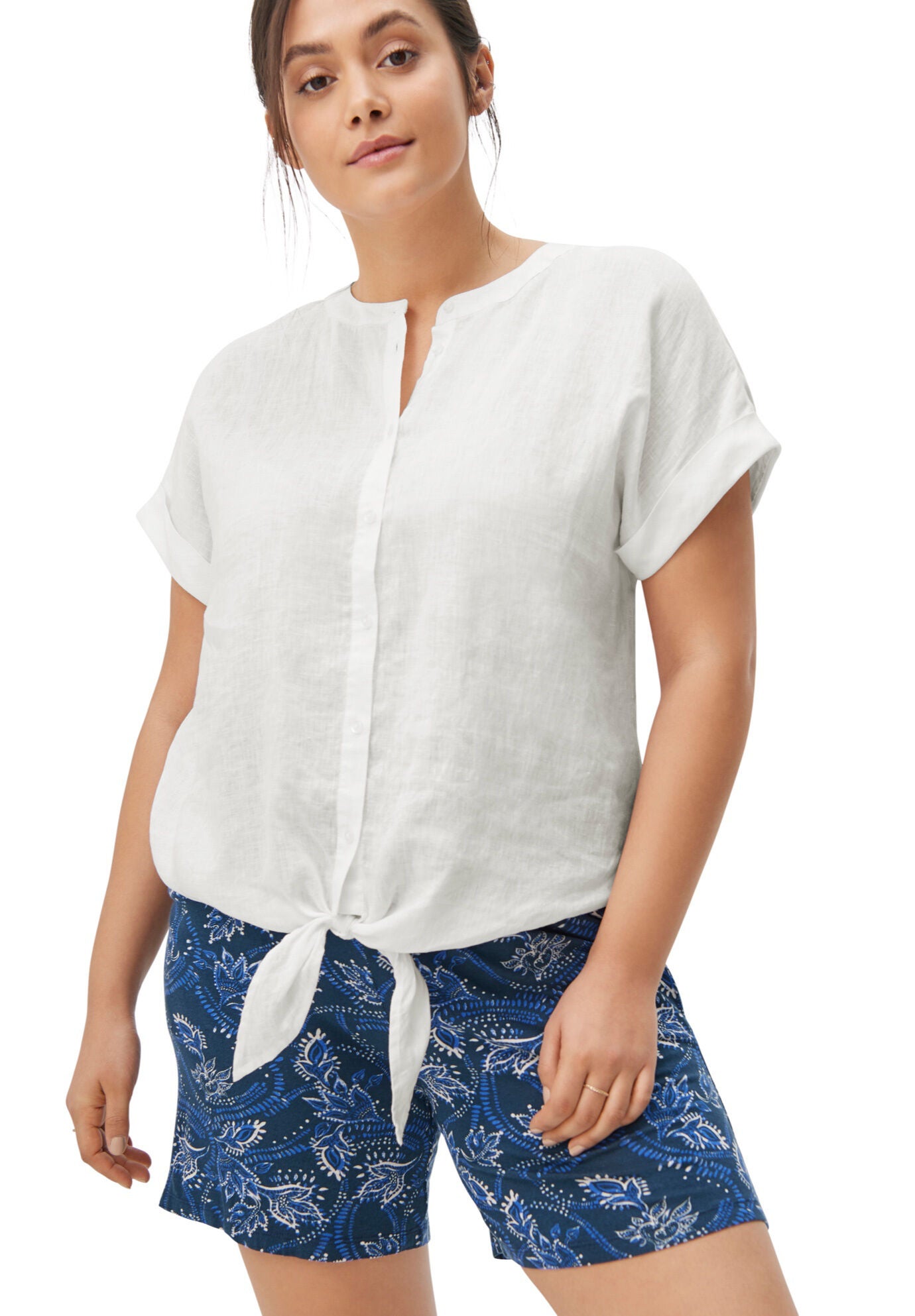 Pull On Knit Shorts With Pockets Ellos