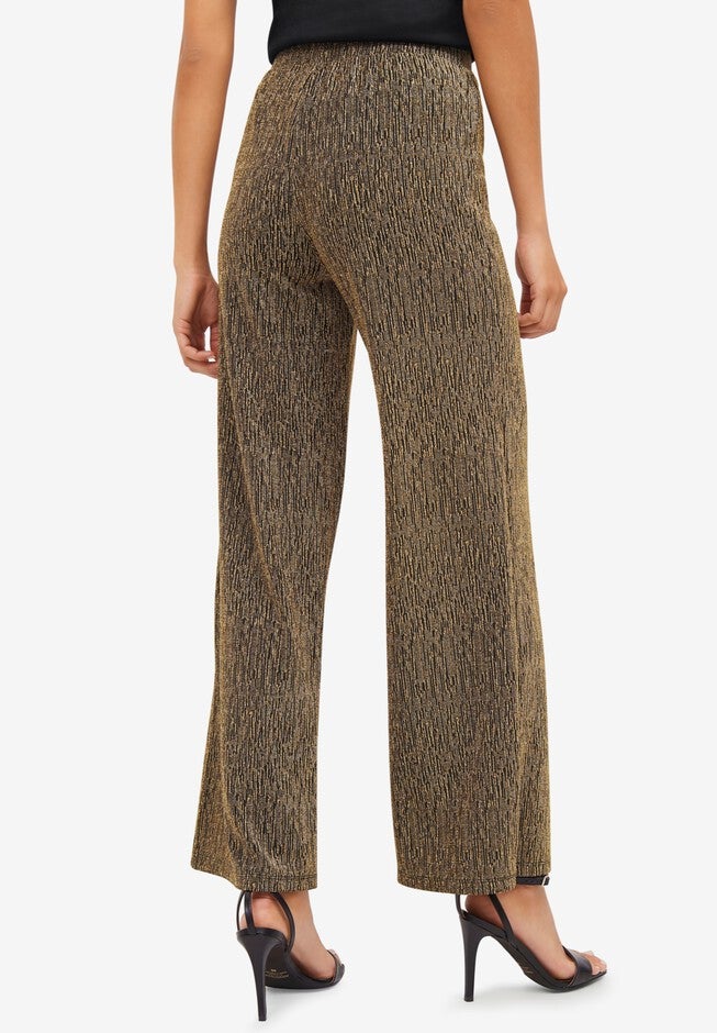 Metallic Knit Wide Leg Pant, , on-hover image number null