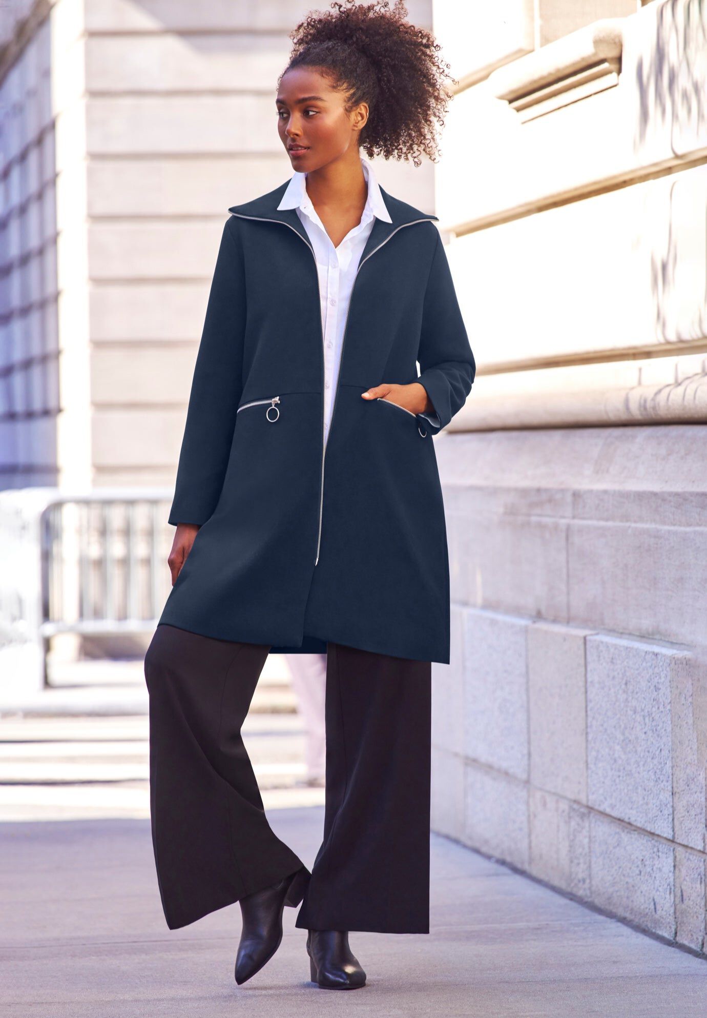 Shaggy Faux Fur Coat | Woman Within