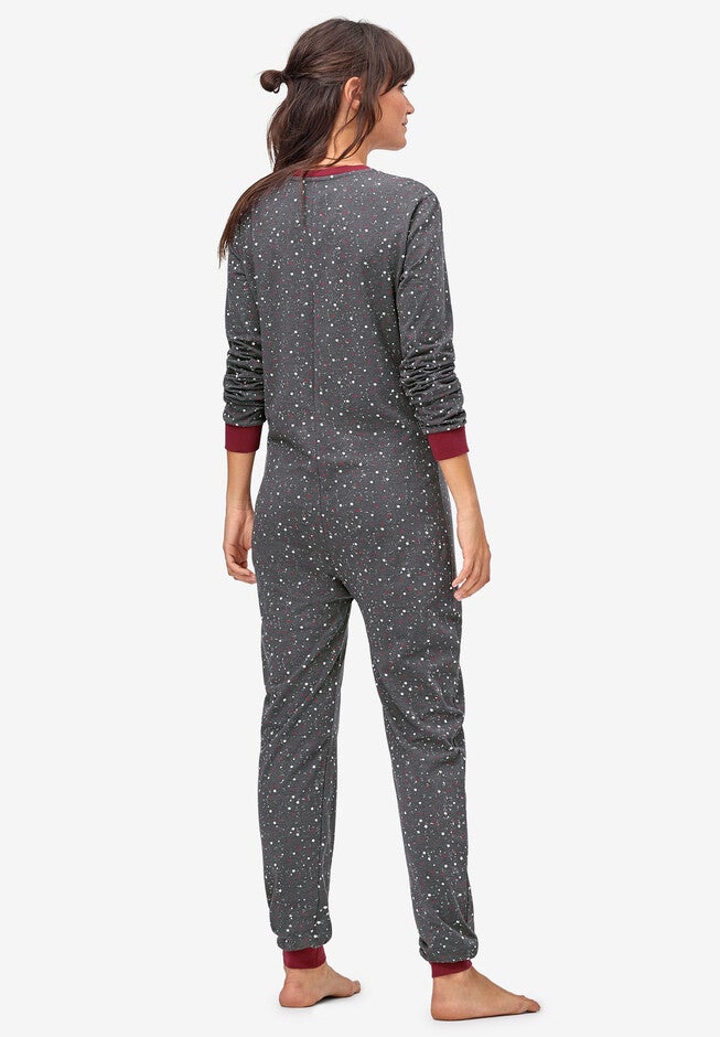 Henley One-piece Pajamas by ellos®, , on-hover image number 1
