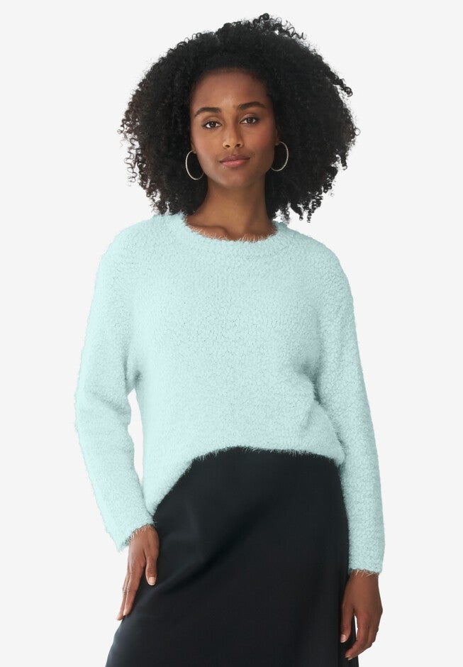 Popcorn Eyelash Textured Pullover Sweater, SEAMIST, hi-res image number null