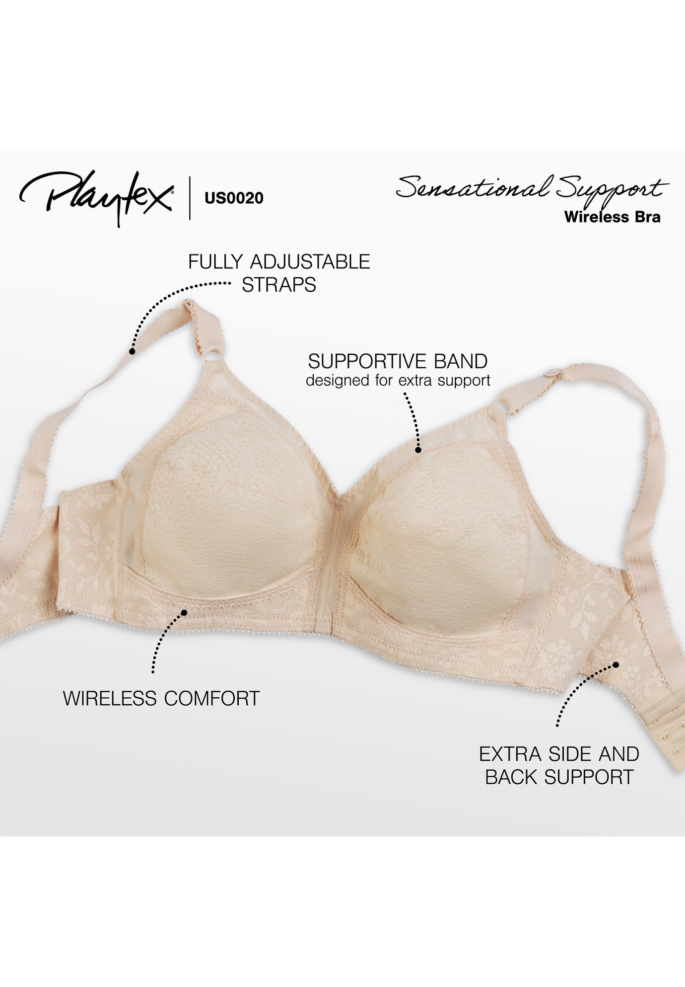 18 Hour Sensational Support Wireless Bra 20/27 image number 4