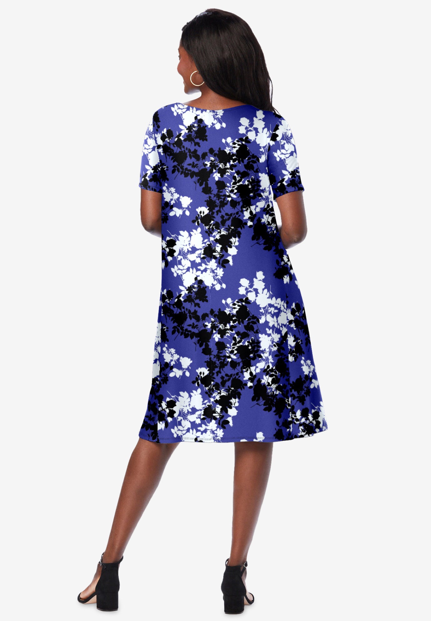 Stretch Knit A-Line Dress image number 1