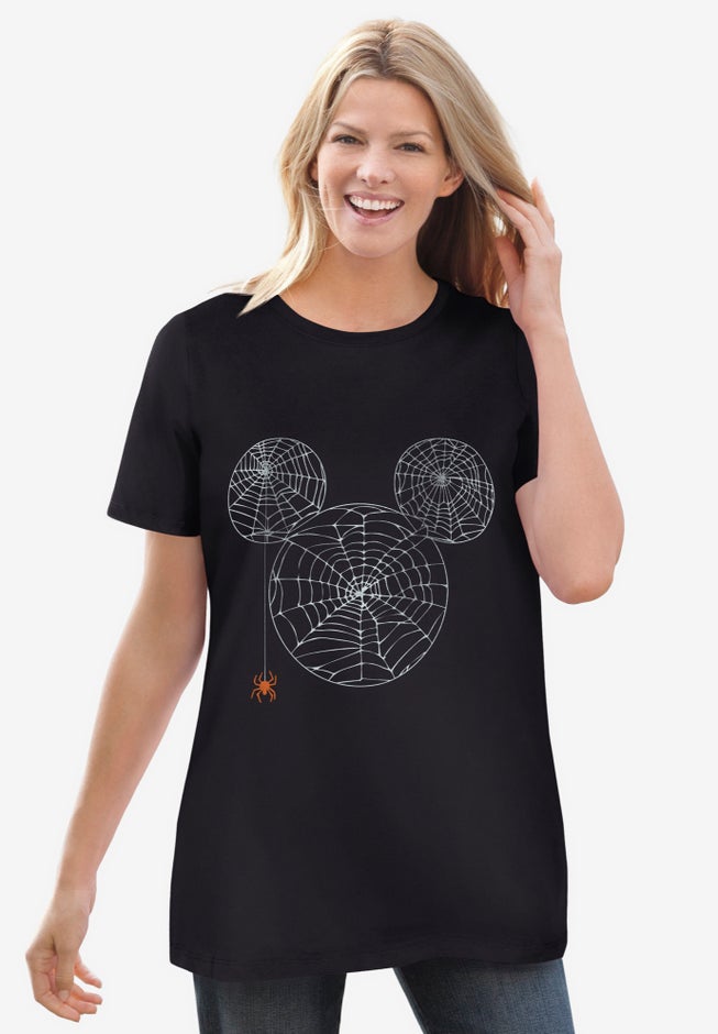 Disney Short Sleeve Crew Tee Black Halloween Mickey image number null
