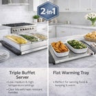 2-in-1 Triple Buffet Server & Warming Tray  image number null
