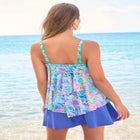 Mesh Double-Tier Tankini Top image number null