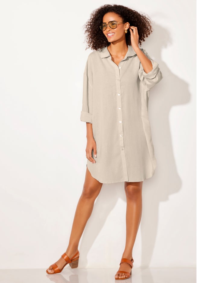 Essential Go-Anywhere Oversized Beach Shirt Cover Up image number 3