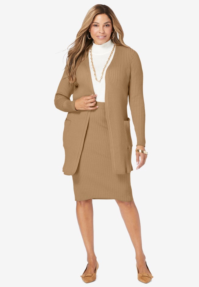 2 Piece Sweater Skirt Set image number null