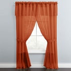 BH Studio Sheer Voile 5-Pc. One-Rod Curtain Set image number null
