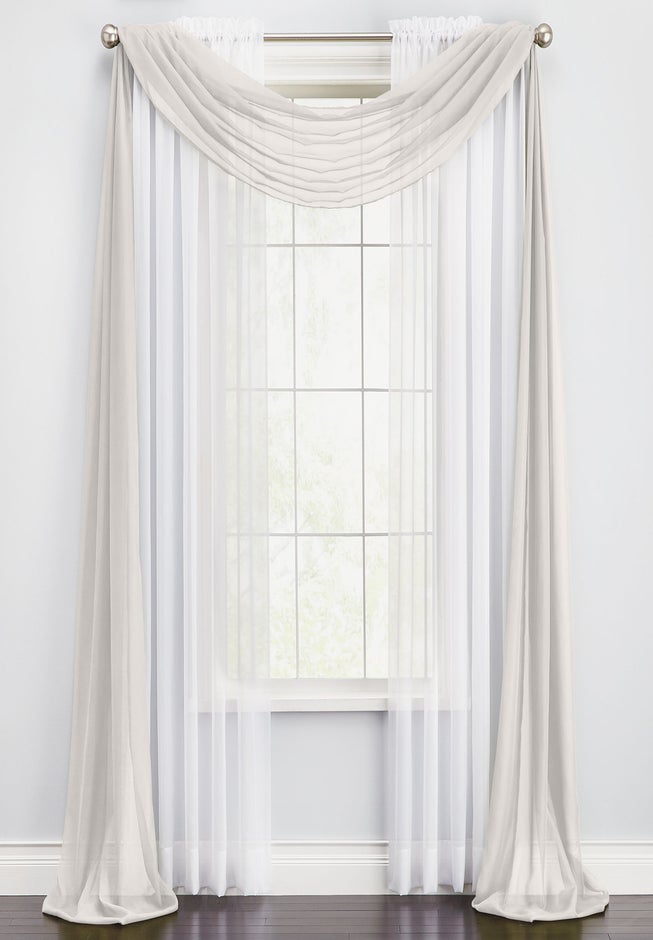 BH Studio Sheer Voile Scarf Valance image number 0