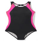 Colorblock One-Piece Swimsuit with Shelf Bra image number null