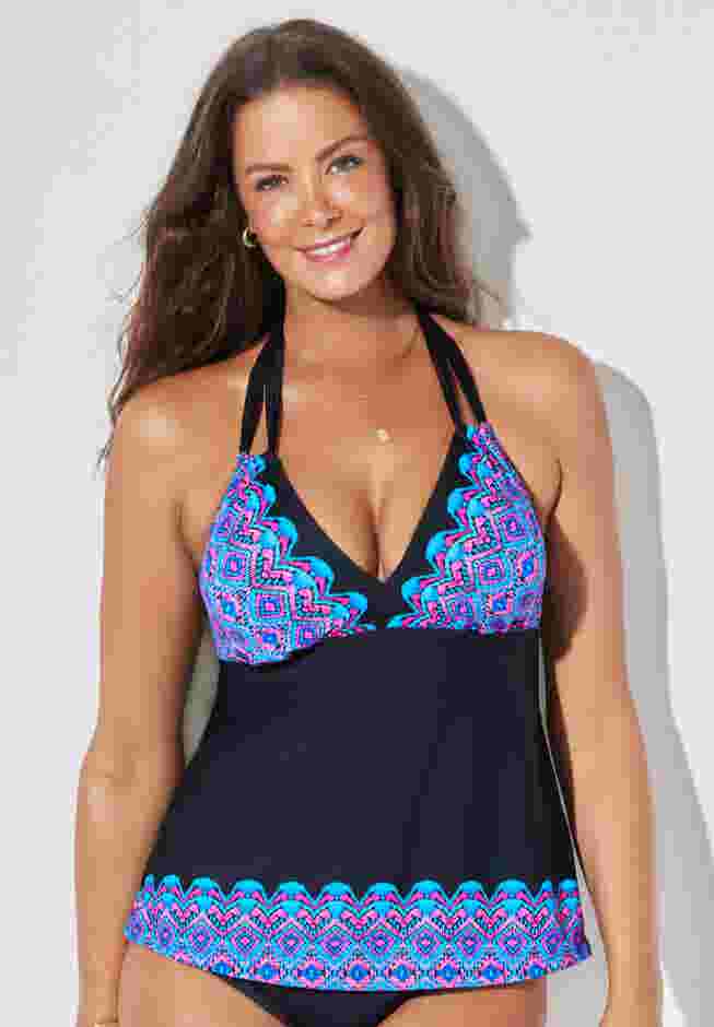 Apron Halter Tankini Top image number 0