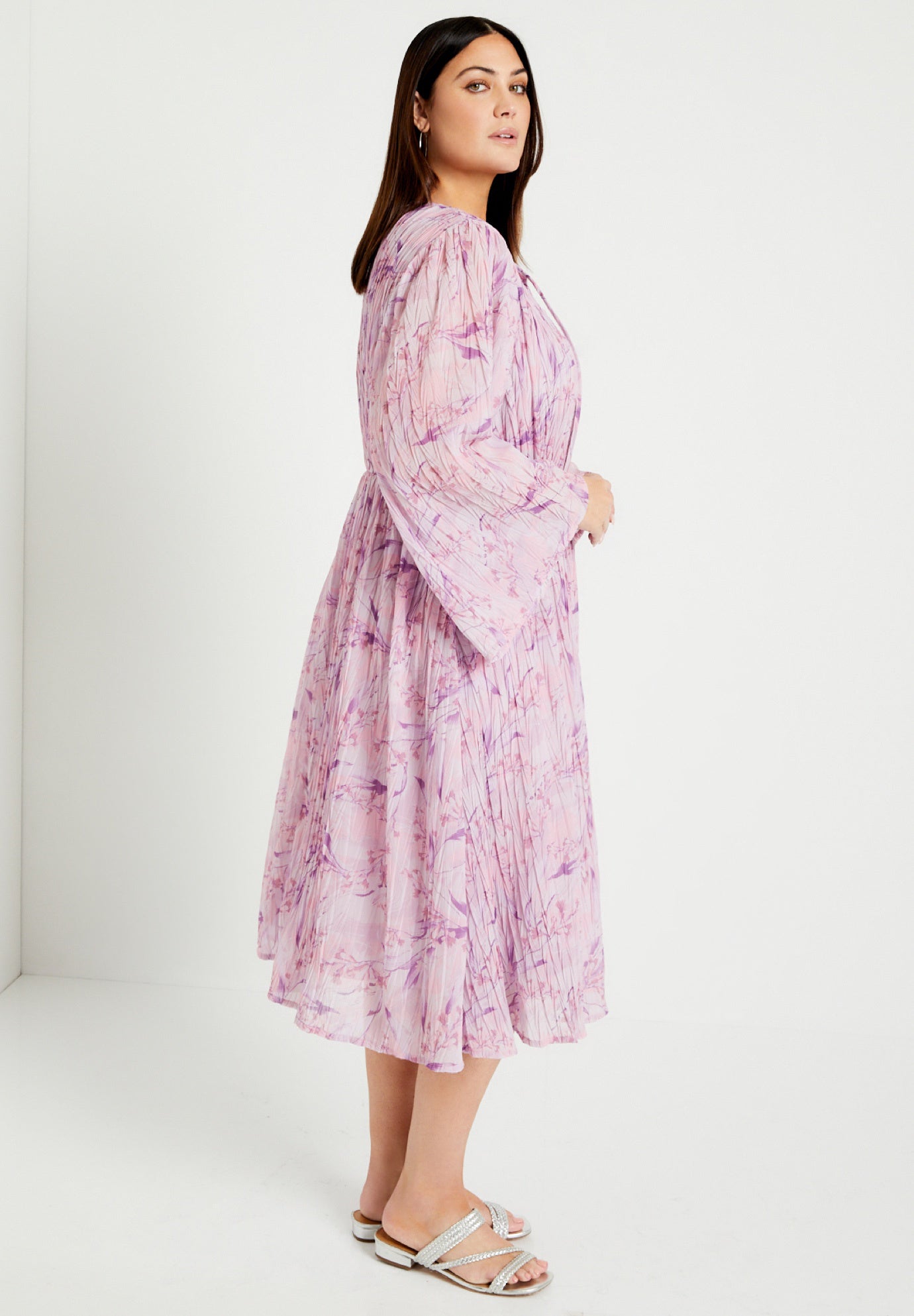 Fit-and-Flare Midi Dress image number 2