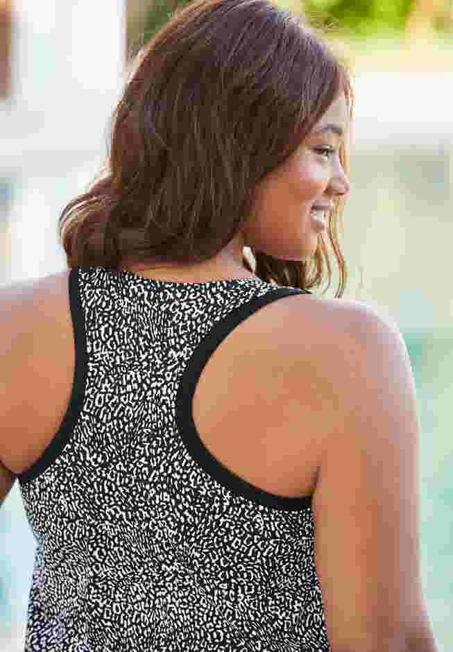 Longer-Length Racerback Tankini Top image number 1