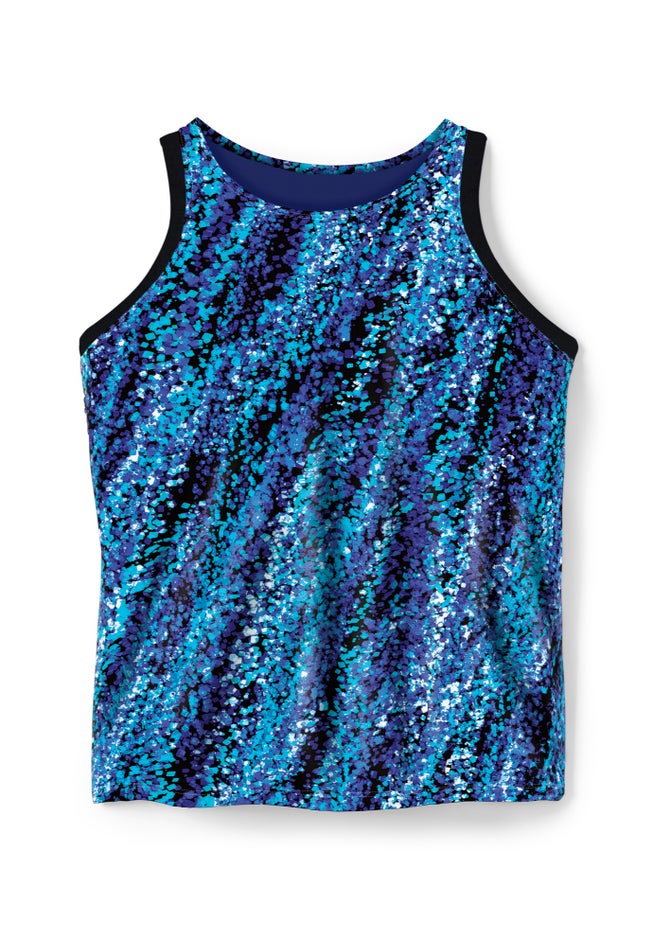 Longer-Length Racerback Tankini Top image number 4