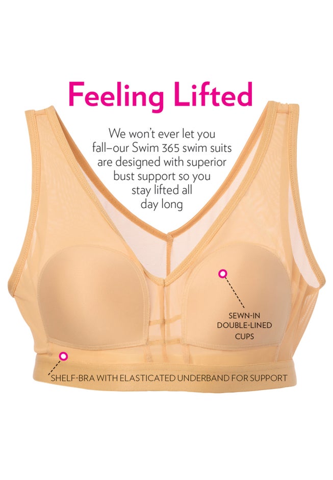 Loop-Strap V-Neck Tummy Control Two-Piece Swim Dress image number 8