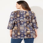 Suprema&reg; 3/4 Sleeve V-Neck Tee image number null