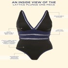 Lattice Plunge One Piece Swimsuit image number null