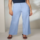 Stretch Cotton Chino Wide-Leg Trouser image number 1