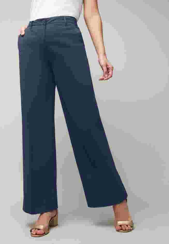 Stretch Cotton Chino Wide-Leg Trouser image number 0
