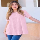 Textured Knit Swing Tee image number null