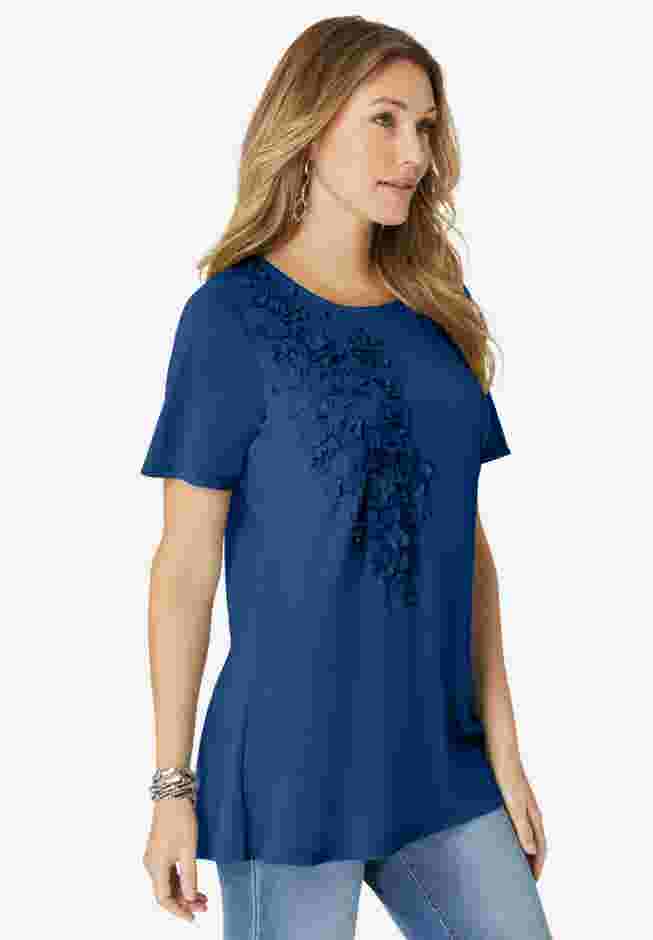 3-D Appliqued Swing Tee image number 4