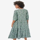 Tiered Cotton Midi Dress image number null
