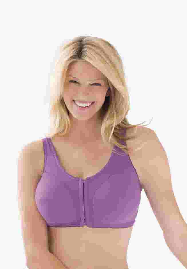 3-Pack Front-Close Cotton Wireless Bra image number 6