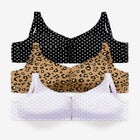 3-Pack Front-Close Cotton Wireless Bra image number 0