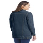Long Stretch Denim Jean Jacket image number null