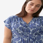 V-Neck Tunic With Gathered Bodice image number null