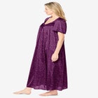 Long Silky Lace-Trim Gown image number null