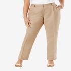 Linen Pleat-Front Pant image number null