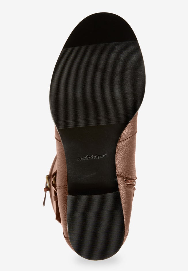 The Janis Tall Wide Calf Leather Boot By Comfortview image number 2