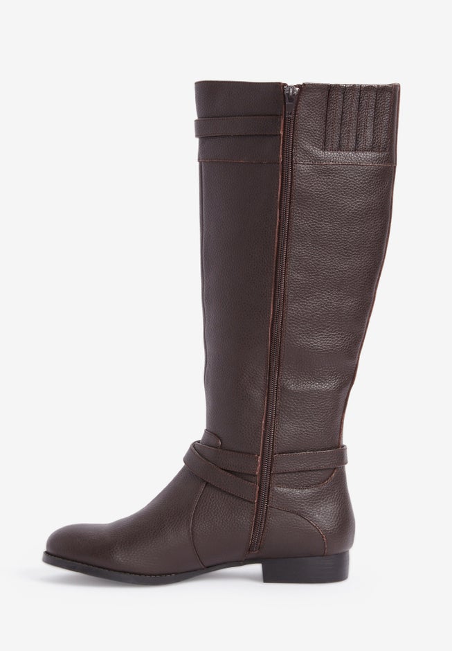 The Janis Tall Wide Calf Leather Boot By Comfortview image number 3