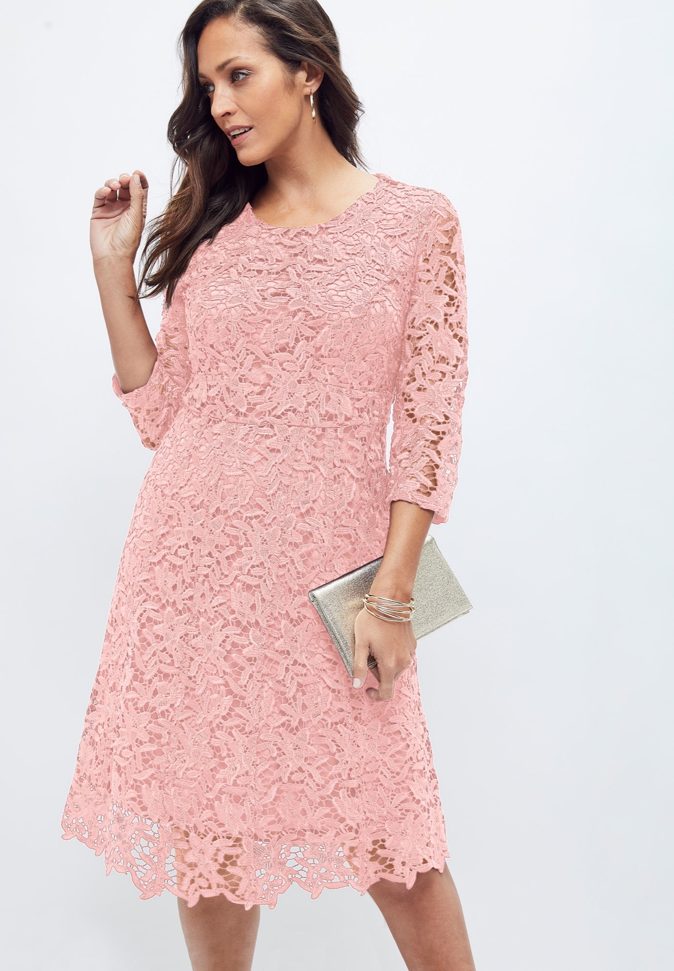 Lace Fit & Flare Dress image number 1