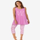 Scoopneck Tank & Capri Legging PJ Set  image number null