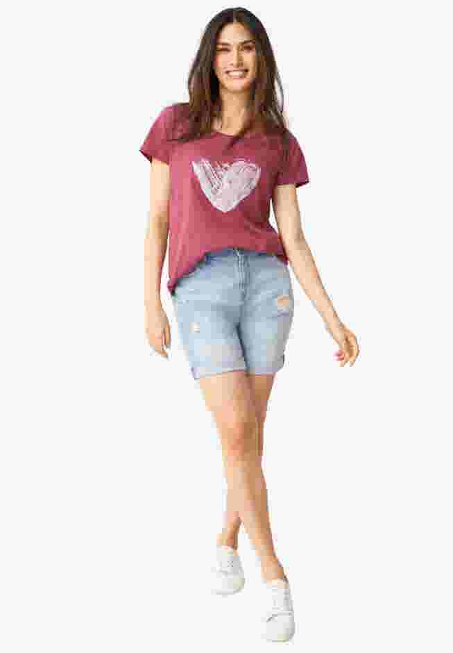 Denim Boyfriend Shorts image number 3