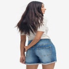 Denim Boyfriend Shorts image number null